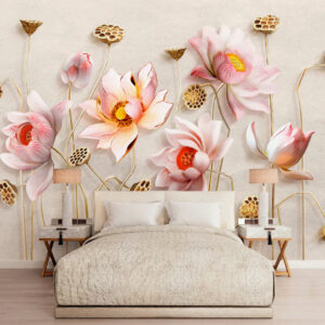 Decorative 3D Floral Wallpaper