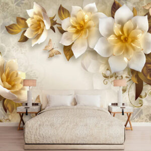 3D Mural Lili Flower Wallpaper