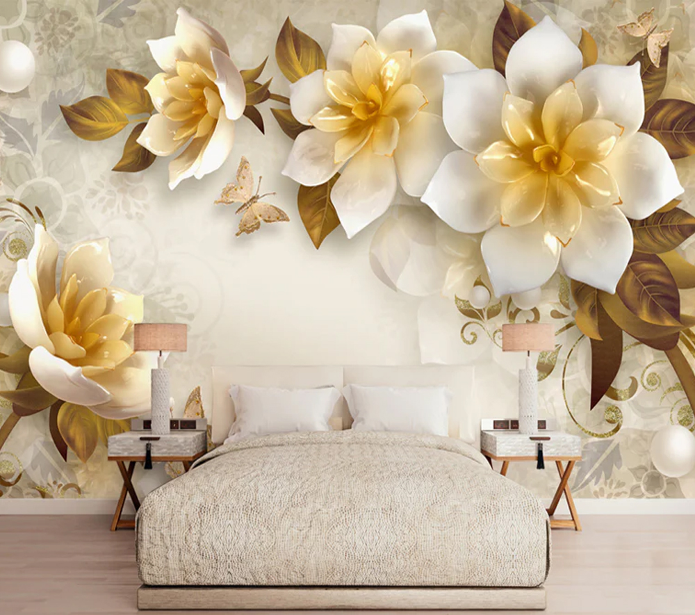 3D Mural Lili Flower Wallpaper
