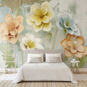 Colorful Flowers 3D Wallpaper