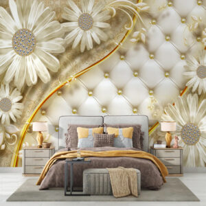 Glitter fabric European style Luxurious 3D Wallpaper