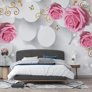 Customized Pink Rose Wallpaper