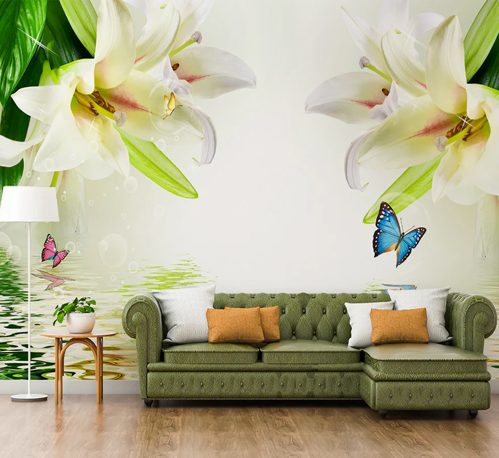 Beautiful Flowers And Butterfly Wallpaper