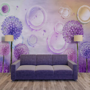 Pink Purple Dandelions Flowers Wallpaper