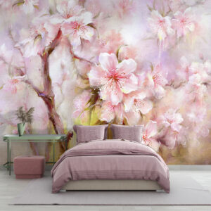 Cherry Blossom Floral Painting Wallpaper