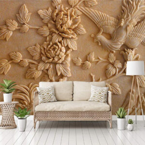 3d Custom floral and bird Wall Mural, 3D Living Room Wallpaper