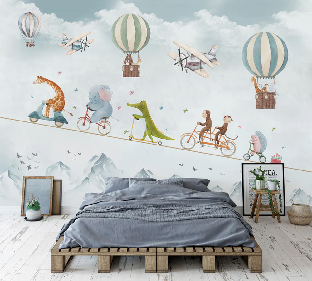 The circus show kids play room, Amazing kids room wallpaper