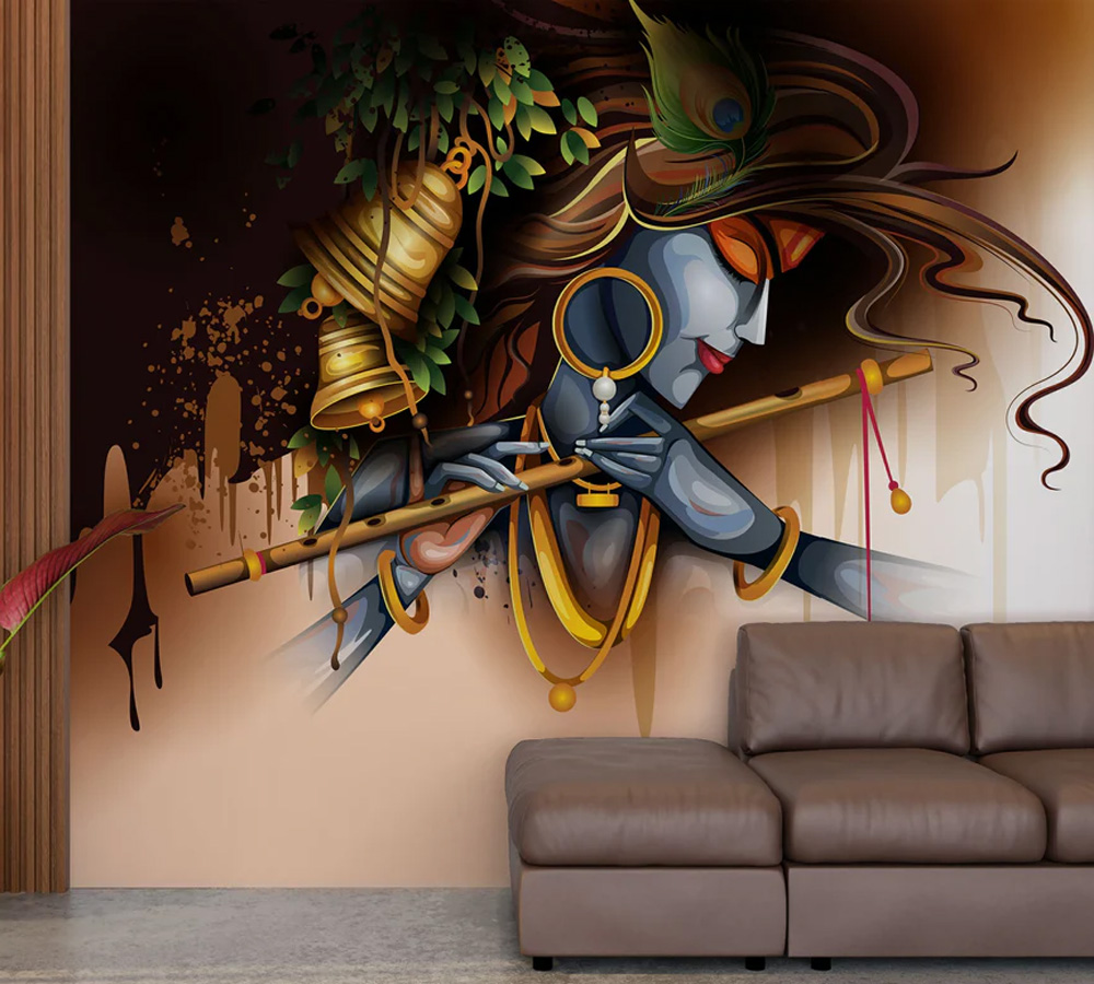 Krishna Flute Wall Art Wallpaper