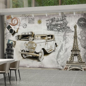 3D Wall Murals European Style Mural Retro Architectural Wallpaper