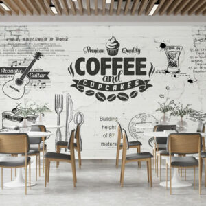 Coffee shop and restaurant wallpaper