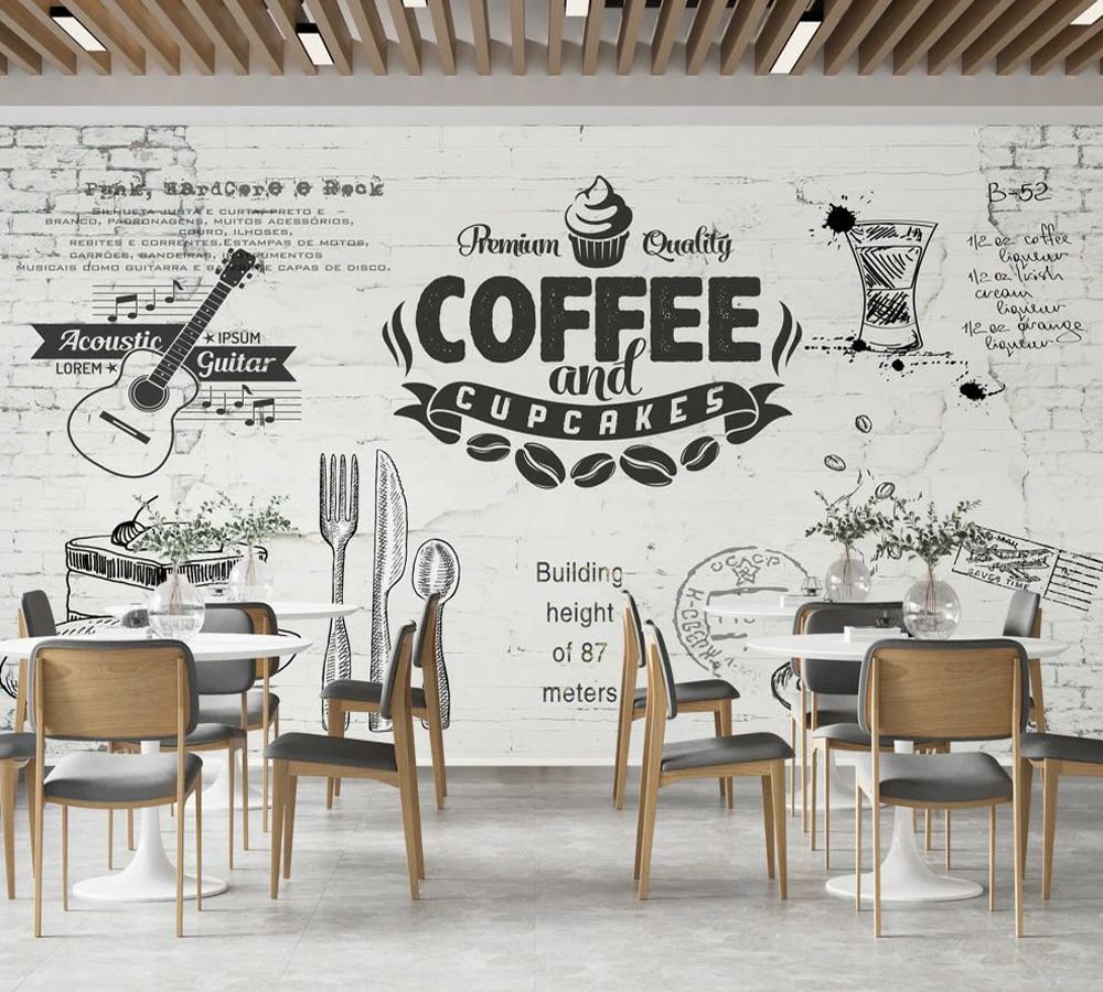 Coffee shop and restaurant wallpaper