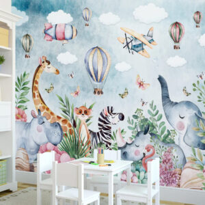 Cute Animal Jungle Wallpaper For Kids Room
