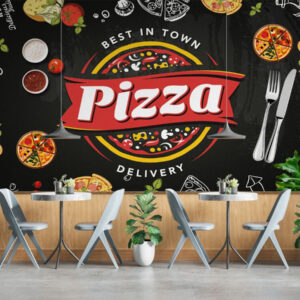 Pizza Shop Blackboard Photo Cafe Restaurant Background Wallpaper