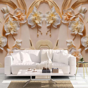 3D Floral Wallpaper, Big Flower 3d Wall Mural for Living Room