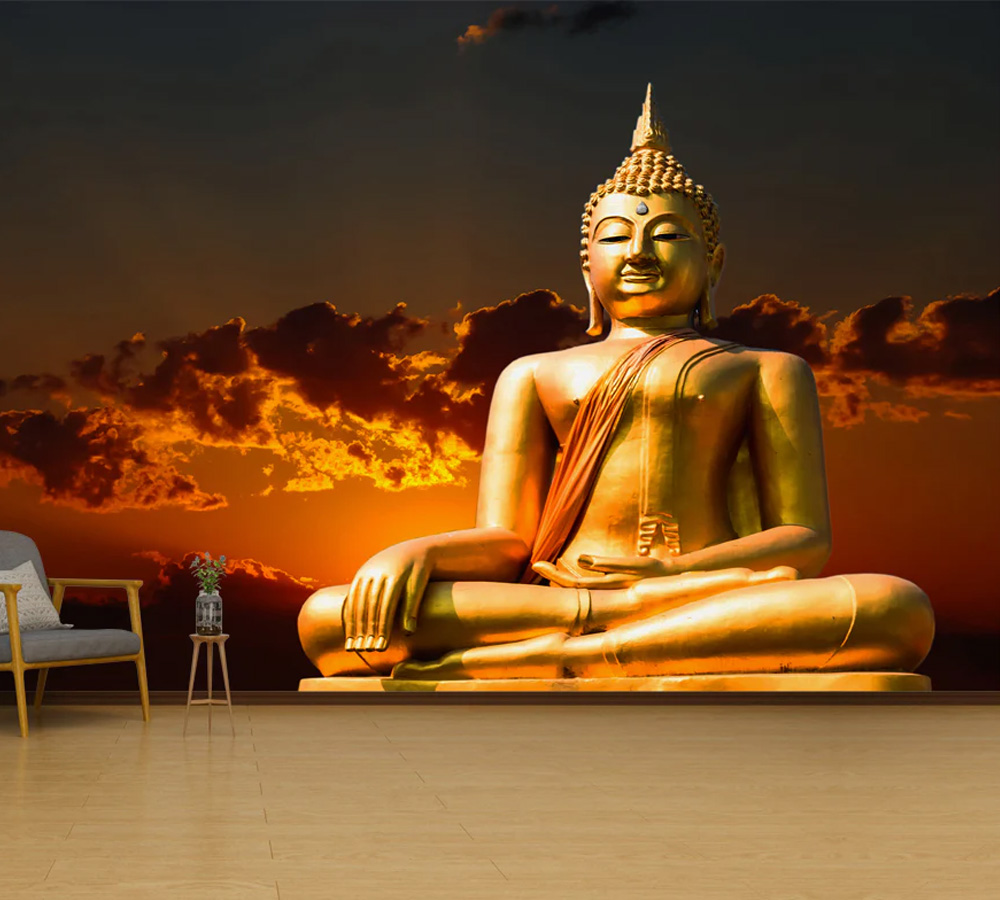 3d Golden Buddha Wallpaper Art Wallpaper