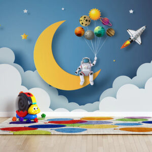 Star Space Wallpaper | Kids Room Wallpaper | Nursery Baby Wallpaper