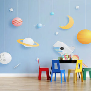 3D Mural Space Theme 3D Wallpaper