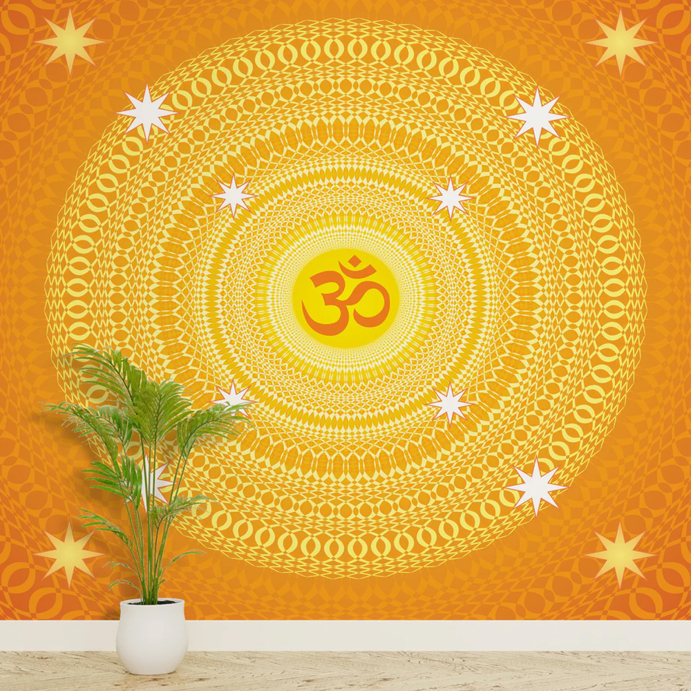 OM Symbol Mandala Design Spiritual Wallpaper