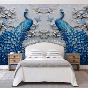 Peacock 3D Wall Art Wallpaper