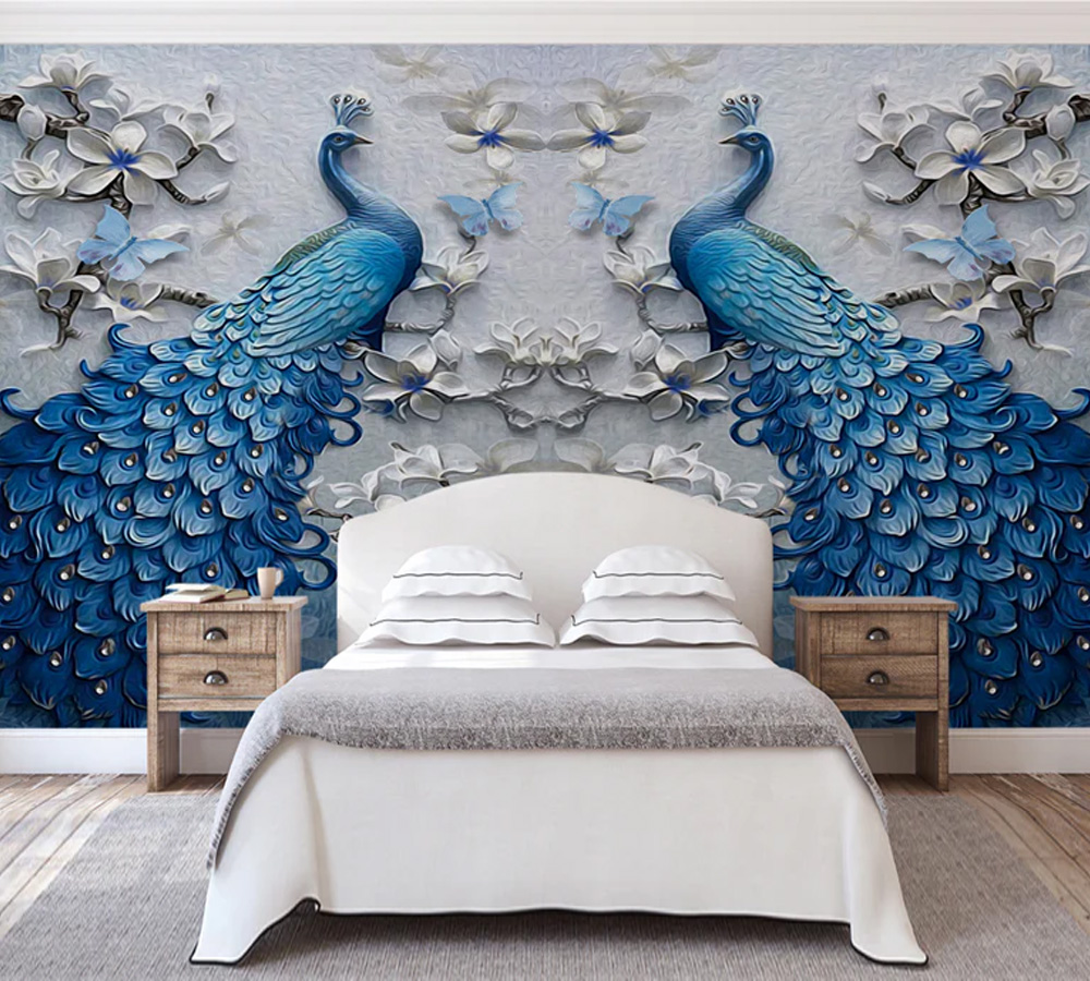 Peacock 3D Wall Art Wallpaper