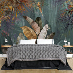 Big Banana Leaf Watercolour Wallpaper For Wall