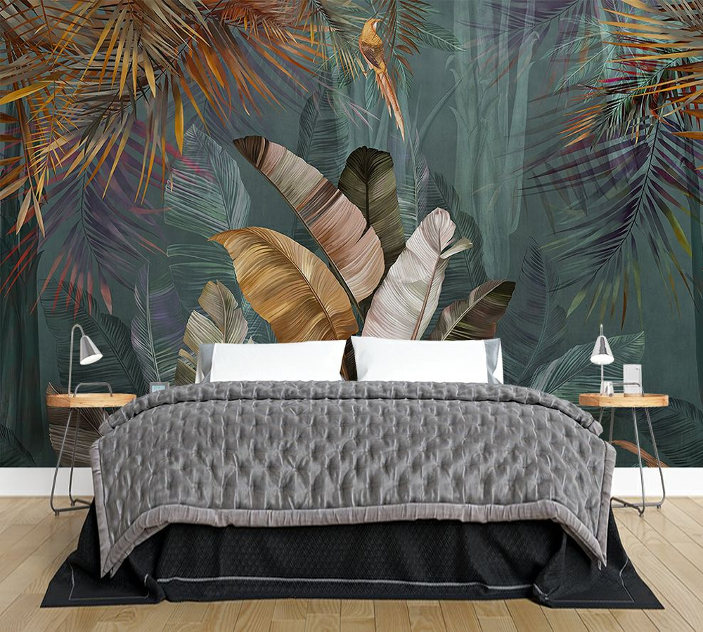 Big Banana Leaf Watercolour Wallpaper For Wall