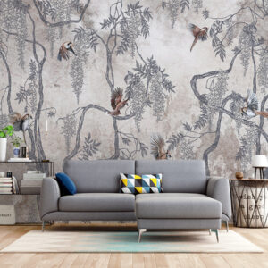Chinoiserie Forest Branches Mural Wallpaper