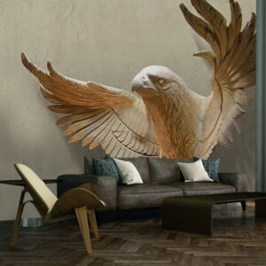 3D Eagle Mural Wallpaper for Walls