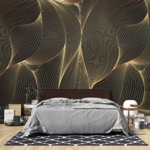 Gold Screen Art 3D Classic Wall Covering Wallpaper