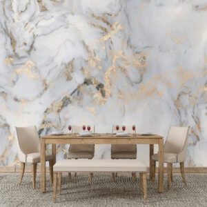 White Grey Gold Marble Wallpaper, Abstract marble wallpaper
