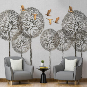3d Creative dandelion flower art and birds wallpaper