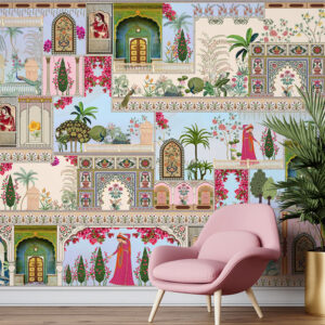 Traditional Indian Art Mural Wallpaper