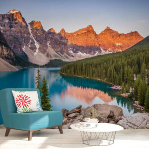 Nature Mountain Forest & River 3D Wallpaper