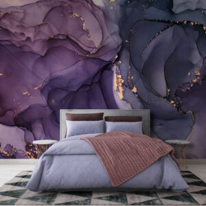 Abstract Purple Marble Wallpaper | Livingroom Wallpaper