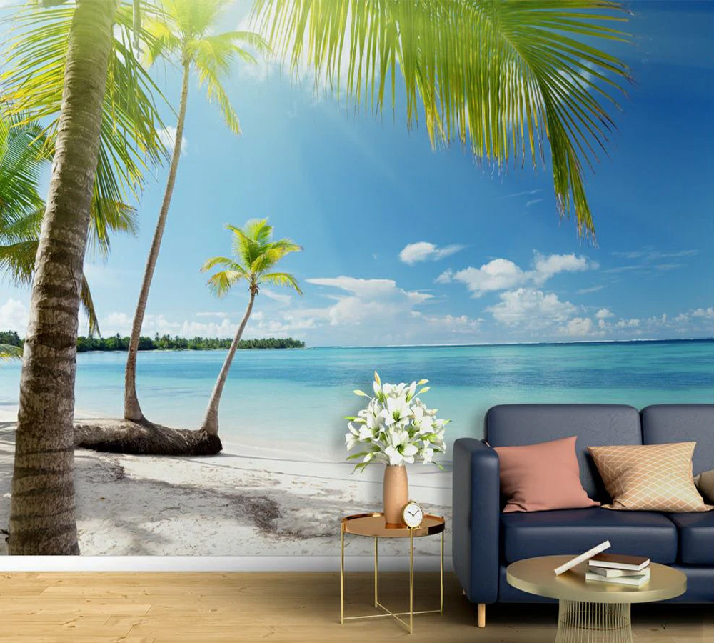 Ocean beach nature wallpaper, Sea wallpaper, Bedroom wallpaper, Customized Wallpaper