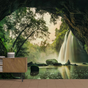 Waterfall Rainforest Nature View wallpaper