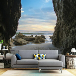 Beautiful Sea And Marble Rock View Wallpaper