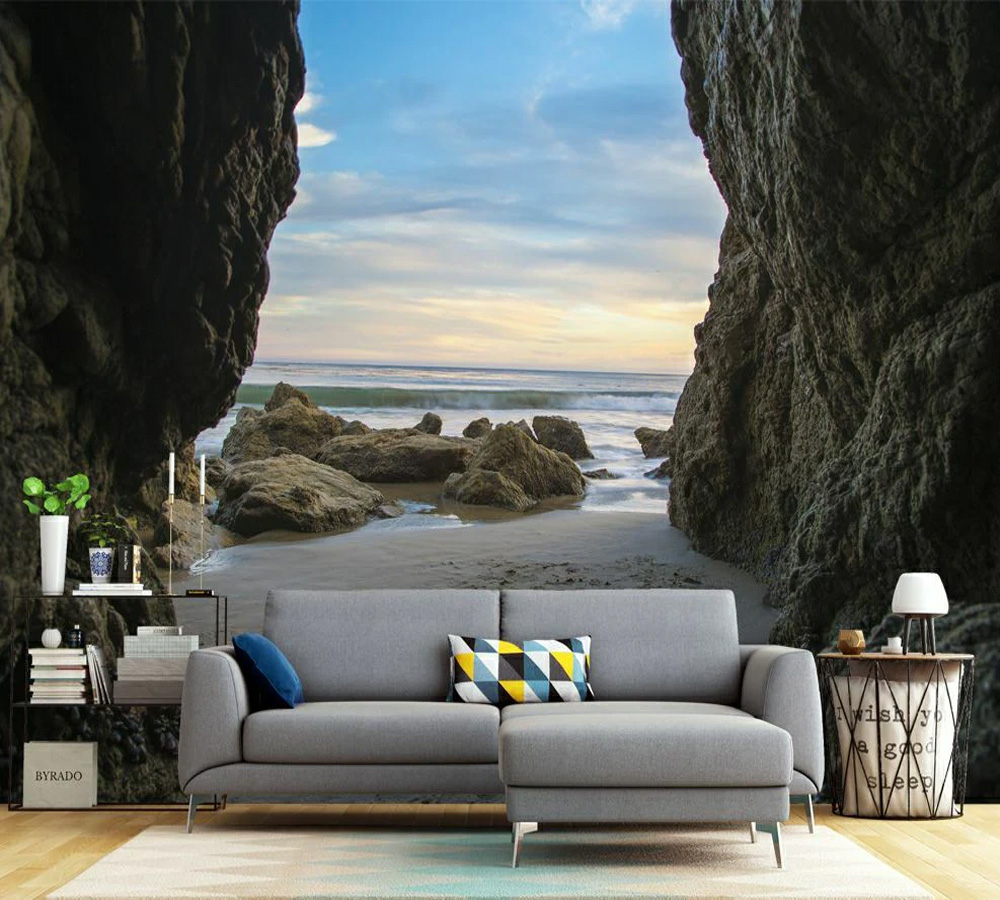 Beautiful Sea And Marble Rock View Wallpaper