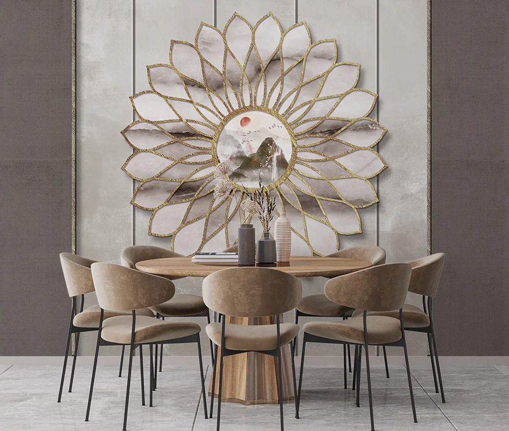 3D Circular Fancy Art Design Wallpaper