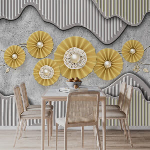 Golden chakras 3d Bedroom wallpaper
