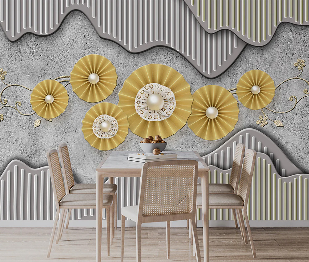 Golden chakras 3d Bedroom wallpaper