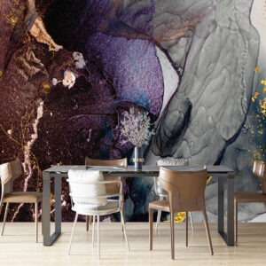 Purple And Gray Marble Pattern Wallpaper